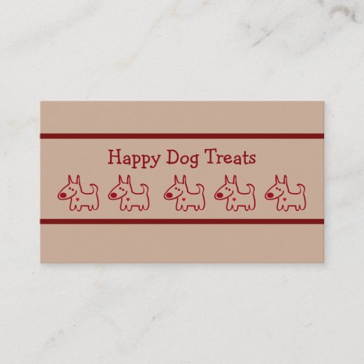 Dog Bakery Business Cards Visitenkarte (Vorderseite)