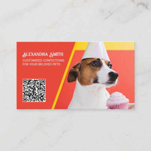 Dog Bakery Custom QR Visitenkarte (Vorderseite)