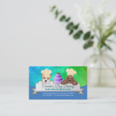 Dog Bakery Slogans Business Card Visitenkarte (Stehend Vorderseite)