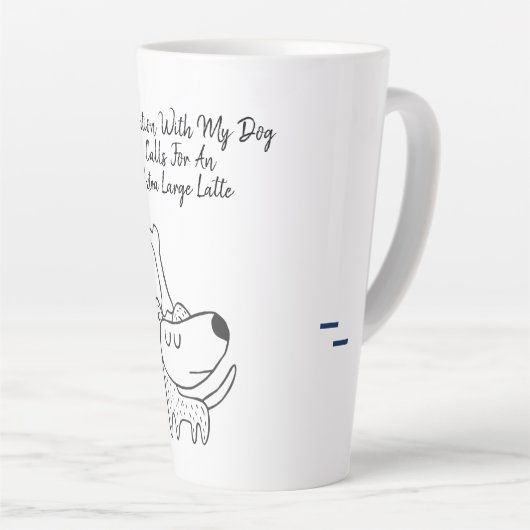 Dog Balancing Knochen auf seinem Kopf Zitat Milchtasse (Rechte Ecke)