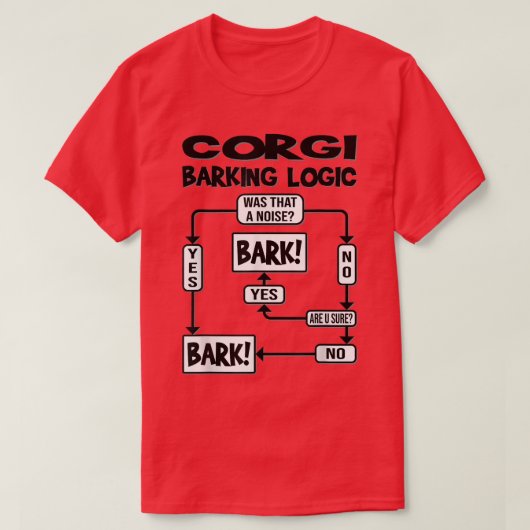 Dog Barking Logic, lustige Hundeschenkidee, Funny  T-Shirt (Design vorne)