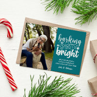 DOG BARKING SPIRIT BRIGHT PET AQUAMARINE CHRISTMAS