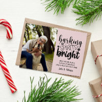 DOG BARKING SPIRIT BRIGHT PET PINK CHRISTMAS