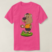 Dog Baseball Baseball-Handschuh T-Shirt (Design vorne)