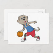 Dog Basketball-Spieler Basketball Postkarte (Vorne/Hinten)