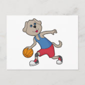 Dog Basketball-Spieler Basketball Postkarte (Vorderseite)