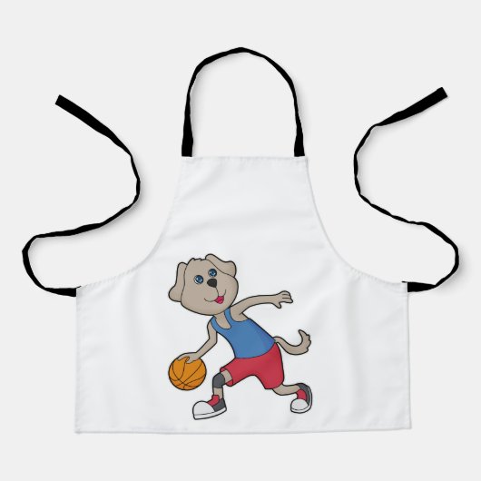 Dog Basketball-Spieler Basketball Schürze (Vorderseite)