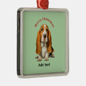 Dog, Basset Hound Template, Christmas Ornament Aus Metall (Rechts)
