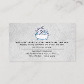 Dog Bath Icon Visitenkarte (Rückseite)