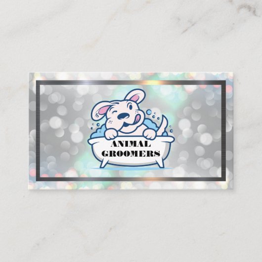 Dog Bath-Logo | Hintergrund Visitenkarte (Vorderseite)