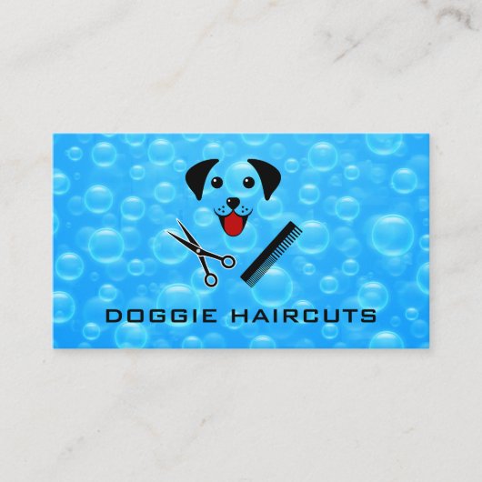 Dog Bath-Reinigung | Grooming Soap Blasen Visitenkarte (Vorderseite)