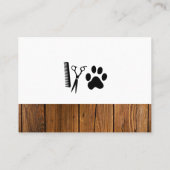 Dog Bath und Holzschnitt Visitenkarte (Rückseite)