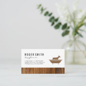 Dog Bath und Holzschnitt Visitenkarte (Stehend Vorderseite)