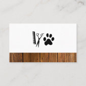 Dog Bath und Holzschnitt Visitenkarte (Rückseite)