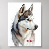 Dog Bathroom Wall Art, Boxer Taking a Bath Poster (Vorne)