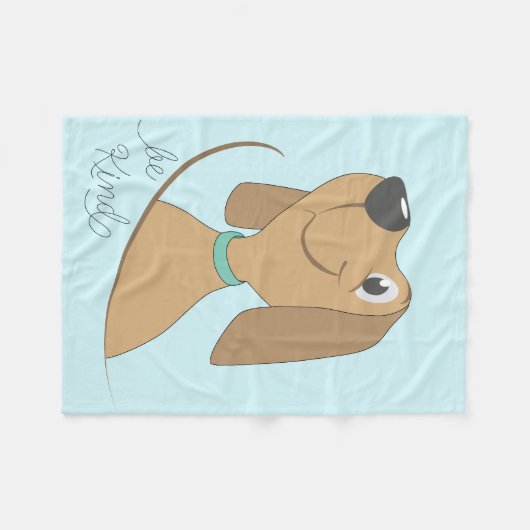 Dog-be Kind Fleece Blanket (Vorderseite (Horizontal))