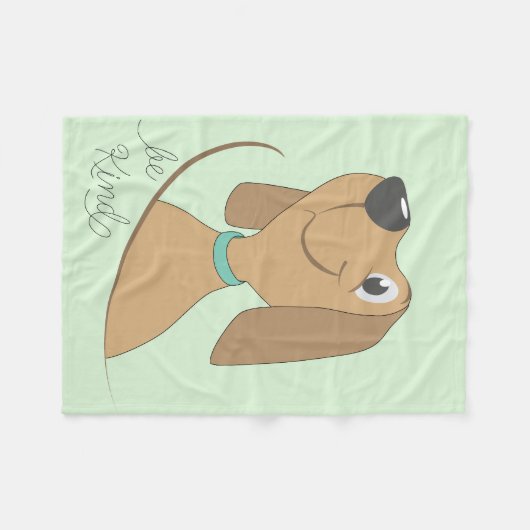 Dog-be Kind Fleece Blanket (Vorderseite (Horizontal))