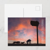 Dog Beach bei Sunset - Long Beach, Kalifornien Postkarte (Vorne/Hinten)