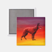 Dog Beach Portrait Magnet (Vorderseite/Rückseite)