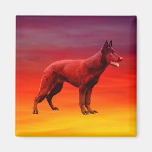 Dog Beach Portrait Magnet