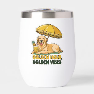 Dog Beach Sticker   Golden Retriever mit Pina