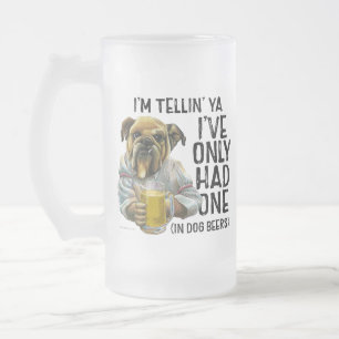 Dog Beers Frosted Glass Beer Mug Mattglas Bierglas