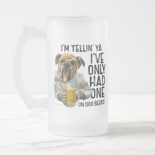 Dog Beers Frosted Glass Beer Mug Mattglas Bierglas (Links)