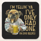 Dog Beers Square Paper Untersetzer (Vorderseite)