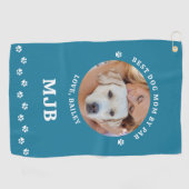 DOG Beste MAMA nach Par Personalisiert Pet Foto Golfhandtuch (Horizontal)