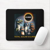 Dog Bigfoot Eclipse Gles Total Solar Eclipse 2024 Mousepad (Mit Mouse)