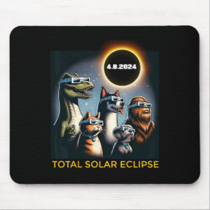 Dog Bigfoot Eclipse Gles Total Solar Eclipse 2024 Mousepad