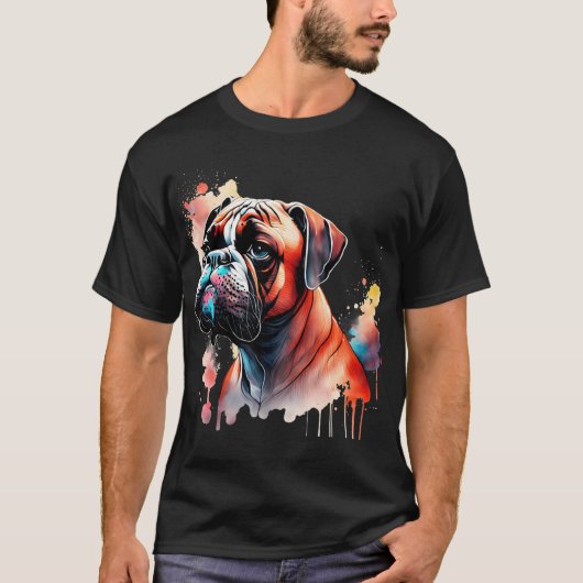 Dog-Bild-Maldesign T-Shirt (Vorderseite)