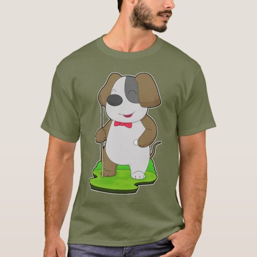Dog Billiard Queue T-Shirt (Vorderseite)