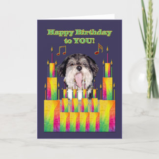 Dog Birthday Cakes Singing Karte