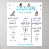 Dog Birthday Milestone Poster (Vorne)