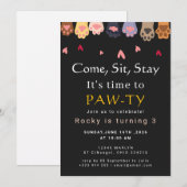 Dog Birthday Party Einladung (Vorne/Hinten)