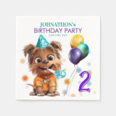 Dog Birthday Party Serviette (Vorderseite)