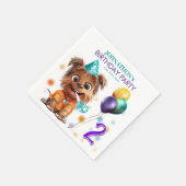 Dog Birthday Party Serviette (Ecke)