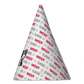 Dog Birthday Pawty mit lustigem Zitat Partyhütchen (Rechts)