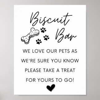 Dog Biscuit Bar | Hochzeitszeichen | Gastgeschenk Poster