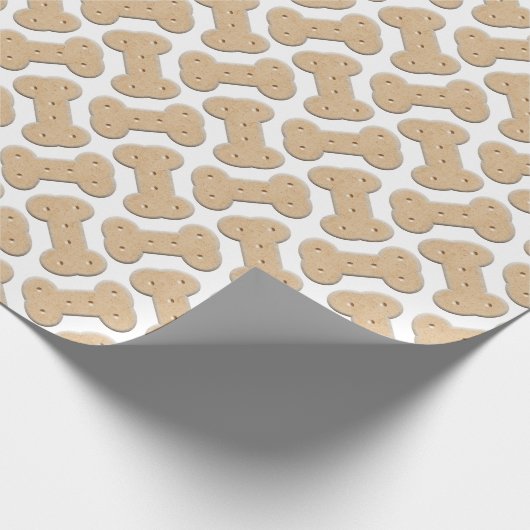 Dog Biscuit Knochen Muster Geschenkpapier (Ecke)