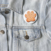 Dog Biscuit Pawprint und Knochenkunst Button (Beispiel)