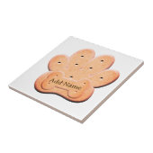 Dog Biscuit Pawprint und Knochenkunst Fliese (Seite)