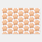 Dog Biscuit Pawprint und Knochenkunst Geschenkpapier Set (Vorderseite 2)