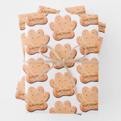 Dog Biscuit Pawprint und Knochenkunst Geschenkpapier Set (Beispiel)