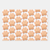 Dog Biscuit Pawprint und Knochenkunst Geschenkpapier Set (Vorderseite)