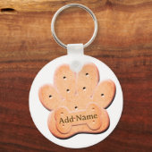 Dog Biscuit Pawprint und Knochenkunst Schlüsselanhänger (Rückseite)