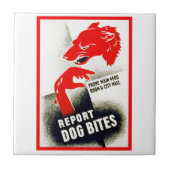 Dog Bites melden Fliese (Vorderseite)