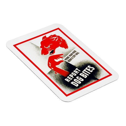 Dog Bites melden Magnet (Rechte Seite)