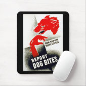 Dog Bites melden Mousepad (Mit Mouse)